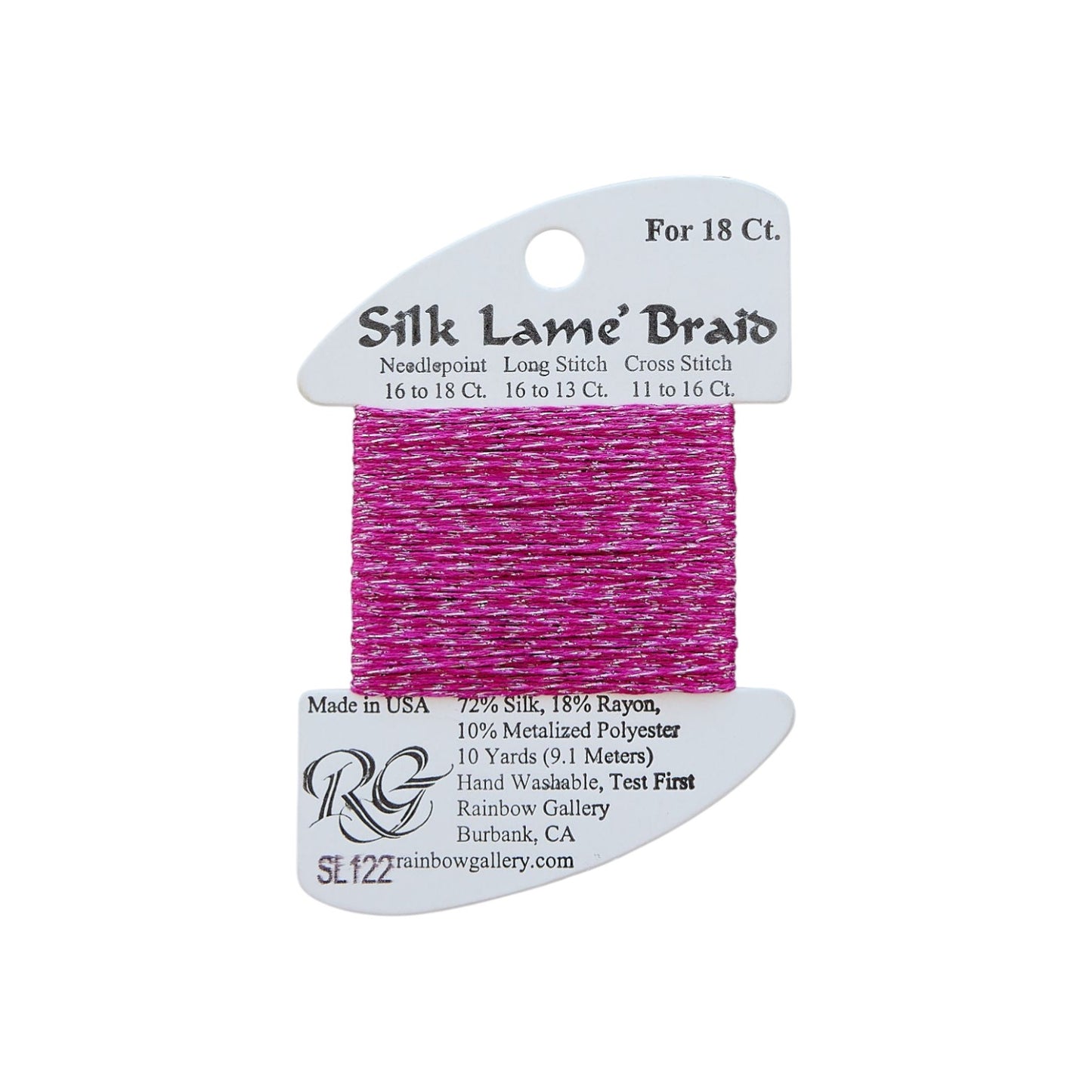 Silk Lame Braid SL122 Hot Pink