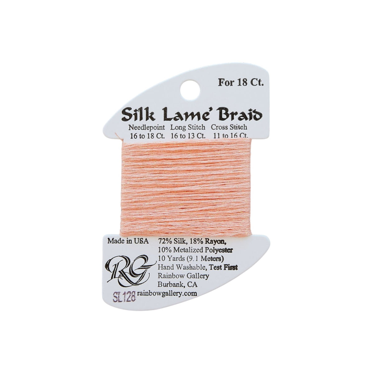 Silk Lame Braid SL128 Crab Bisque