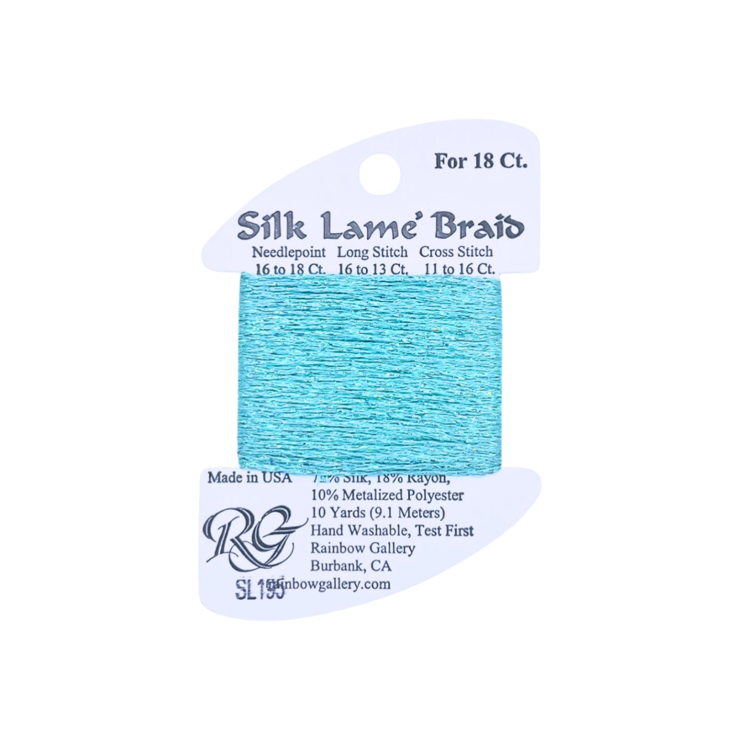 Silk Lame Braid SL195 Marine Blue