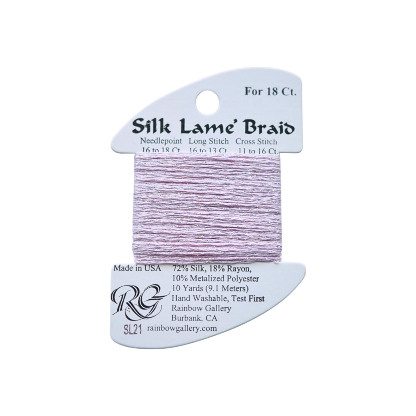 Silk Lame Braid SL21 Lite Lavender