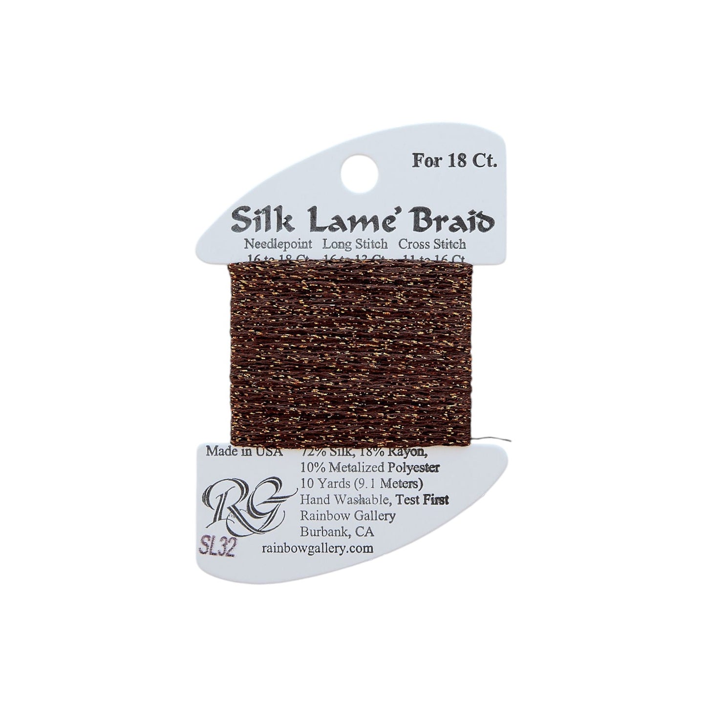 Silk Lame Braid SL32 Coffee