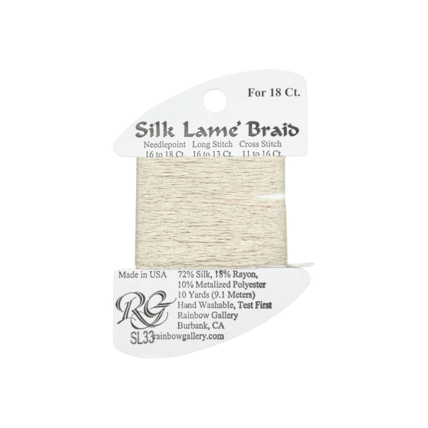 Silk Lame Braid SL33 Eggshell