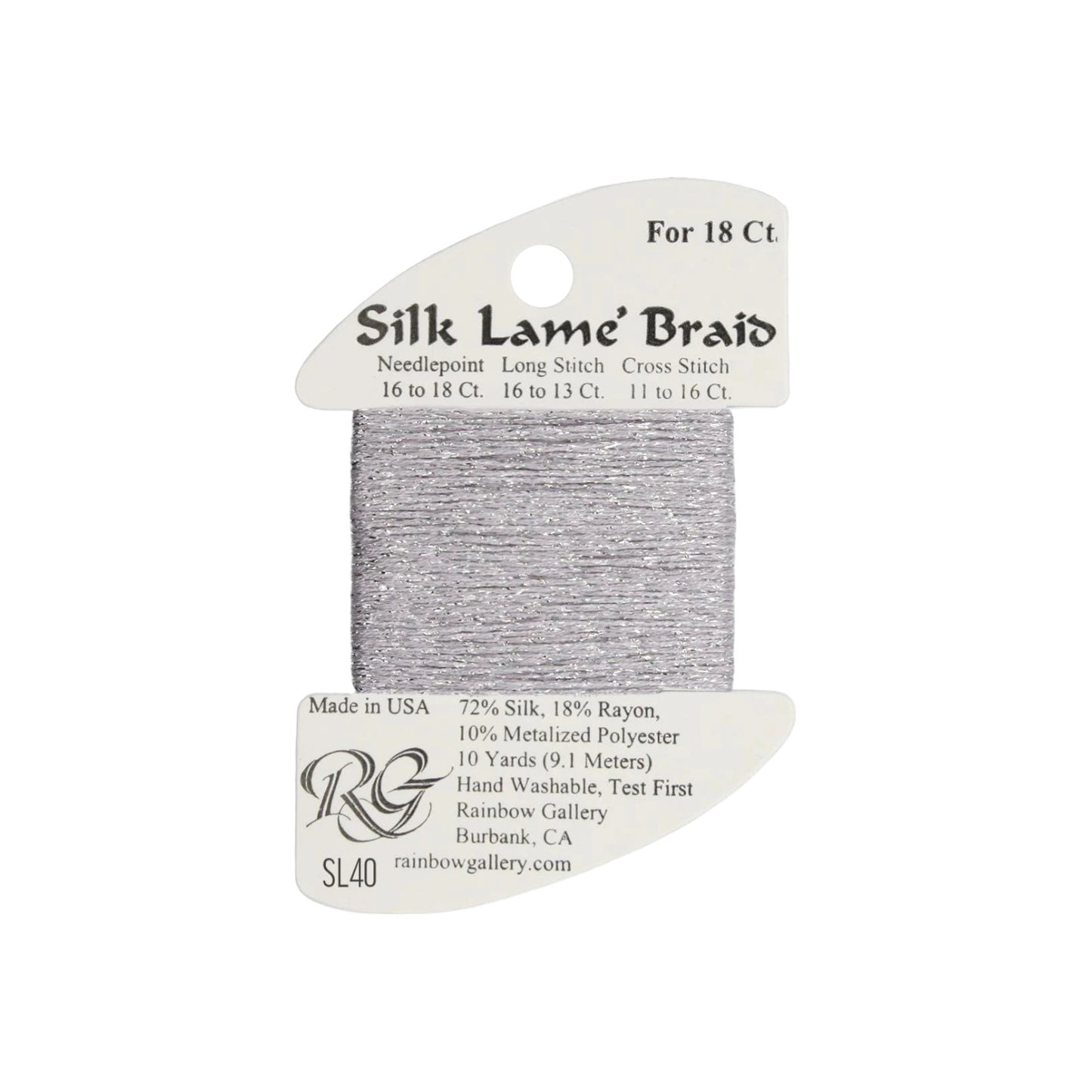 Silk Lame Braid SL40 Dove Gray