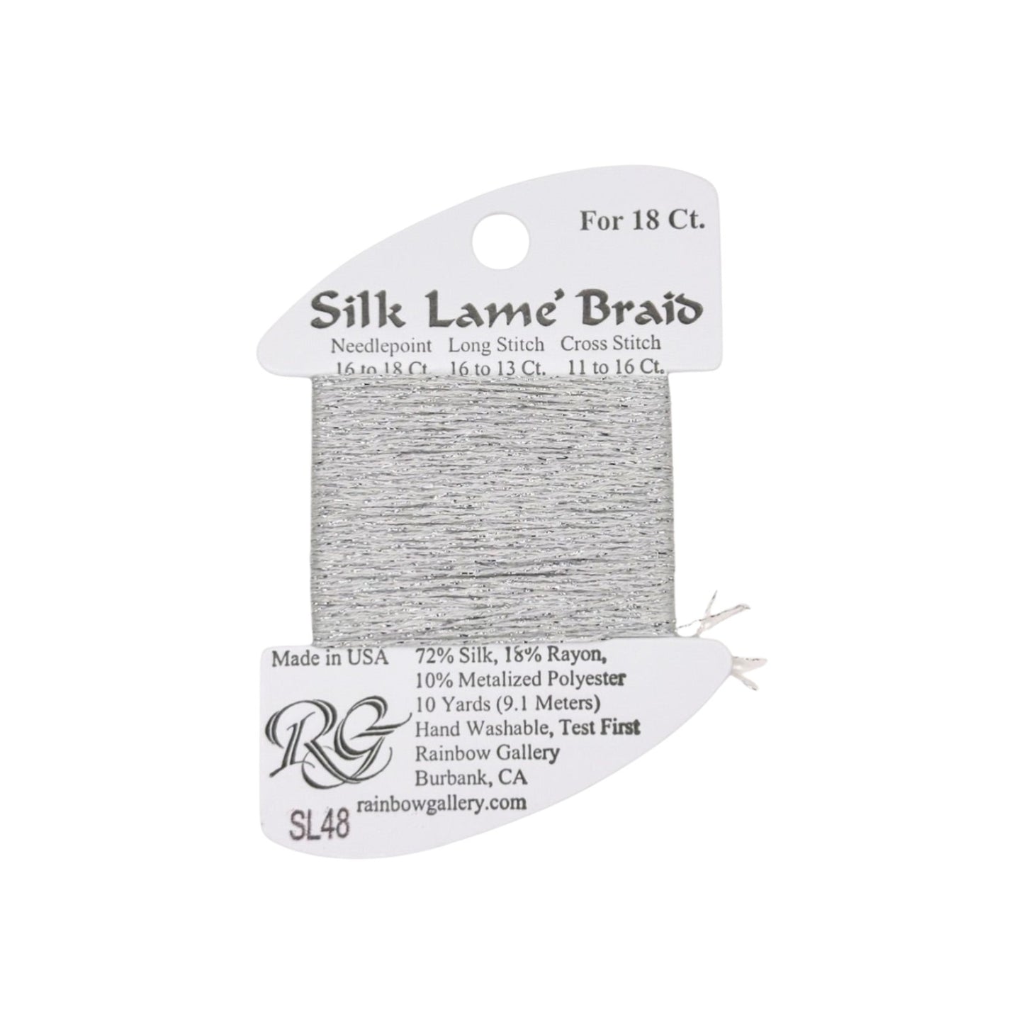 Silk Lame Braid SL48 Silver