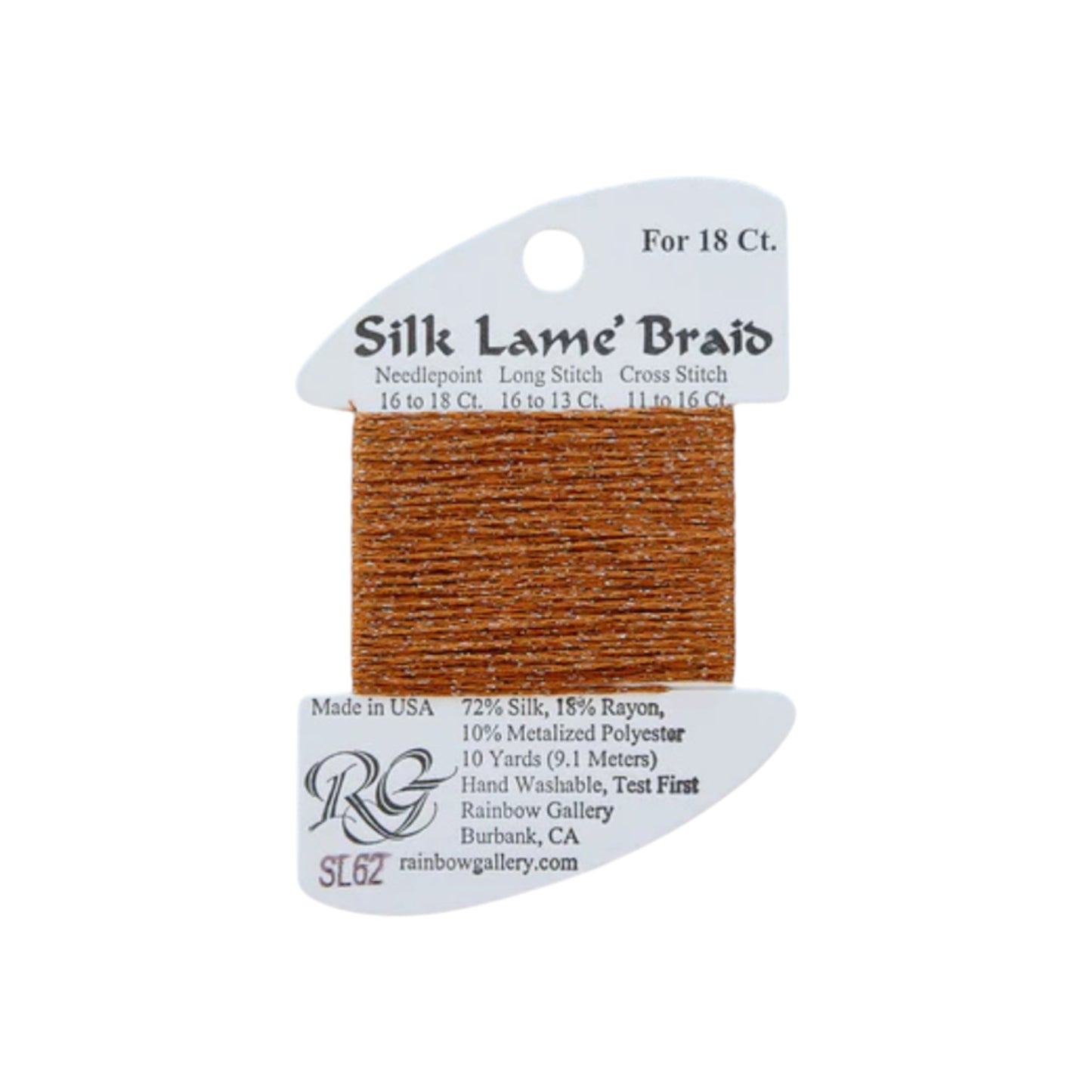 Silk Lame Braid SL62 Dark Sand Gold