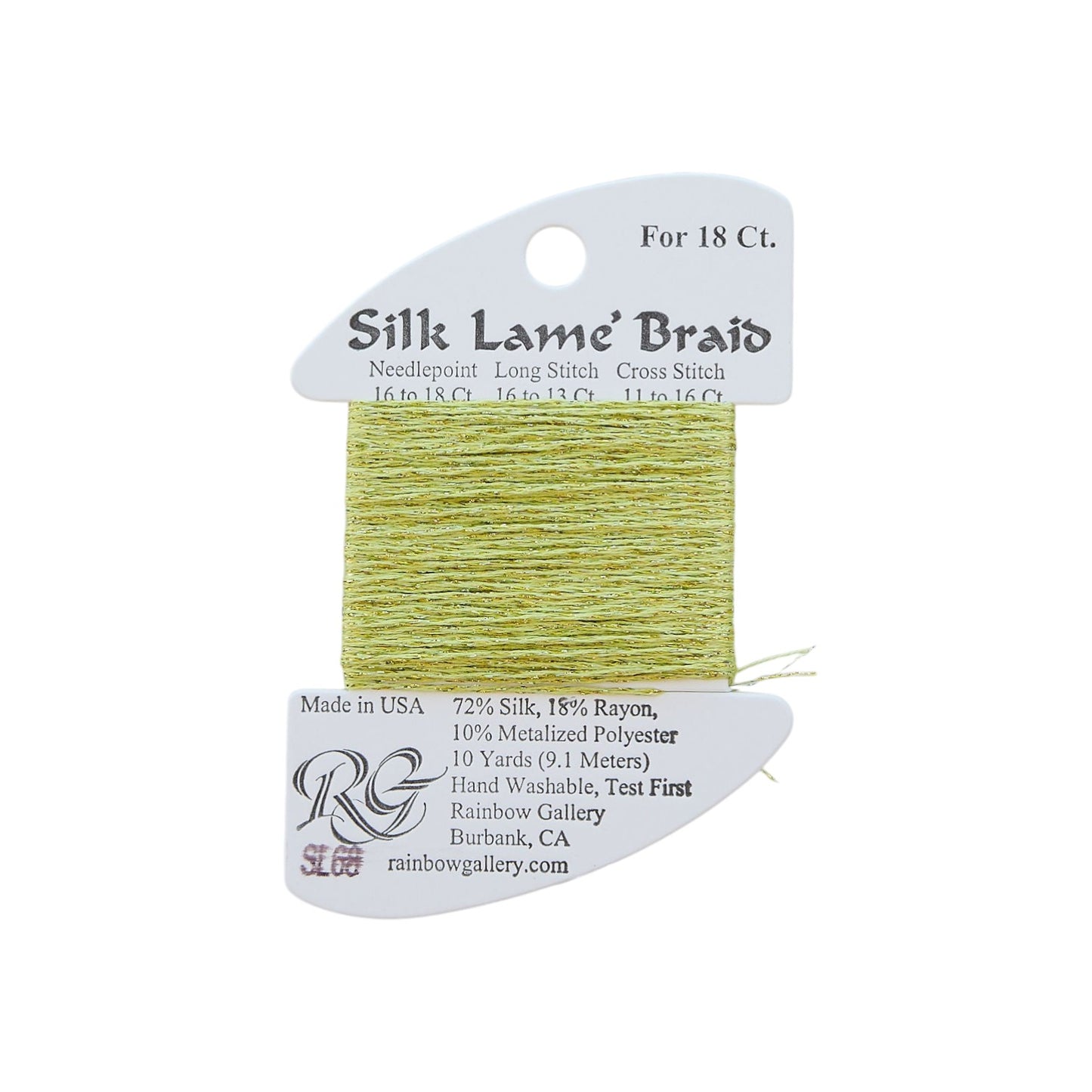 Silk Lame Braid SL68 Pale Avocado