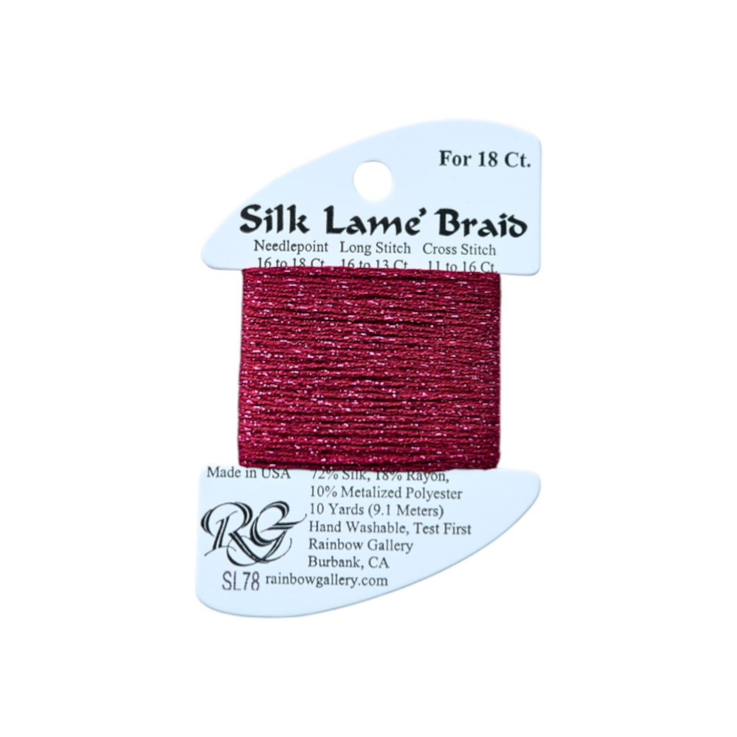 Silk Lame Braid SL78 Cherry