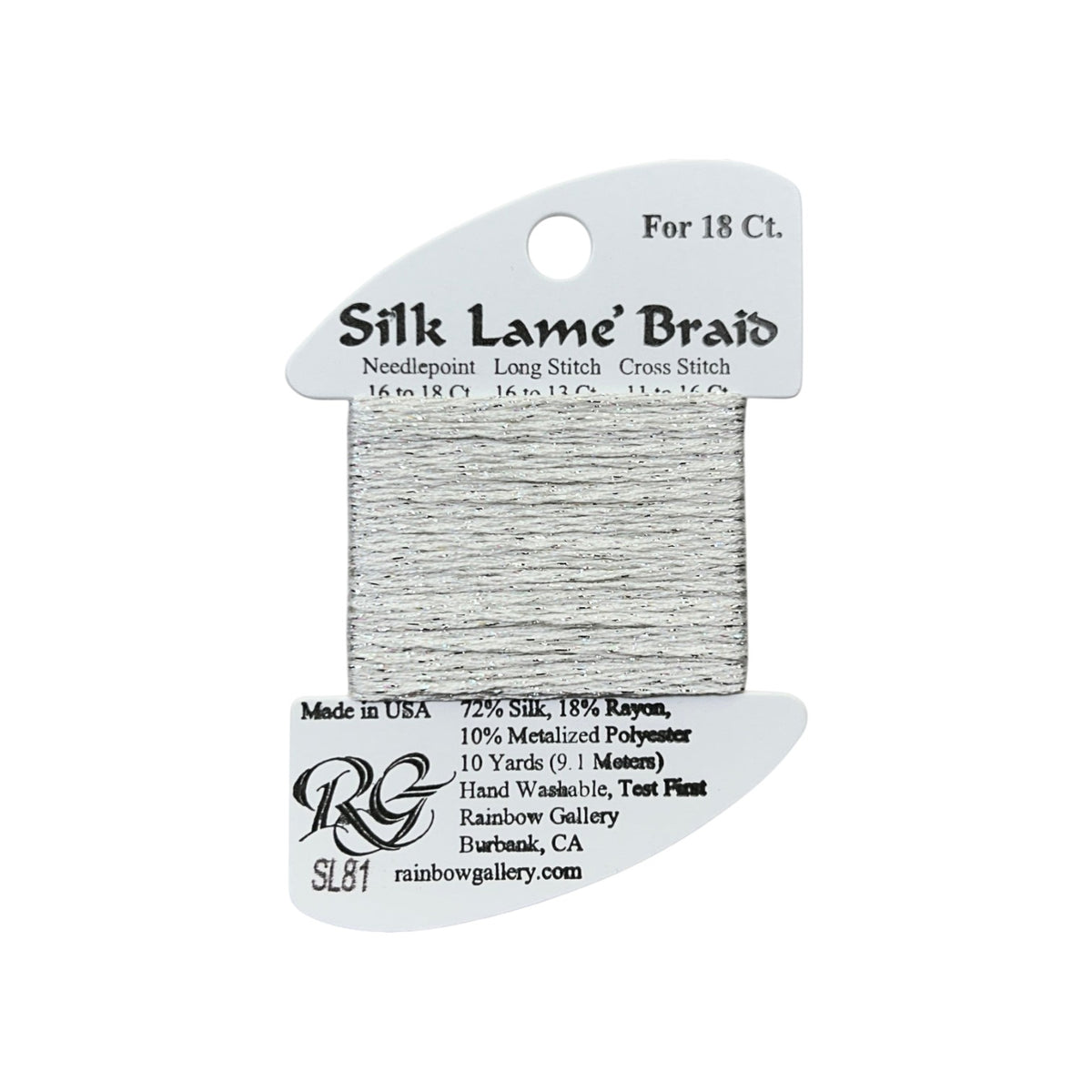 Silk Lame Braid SL81 Platinum