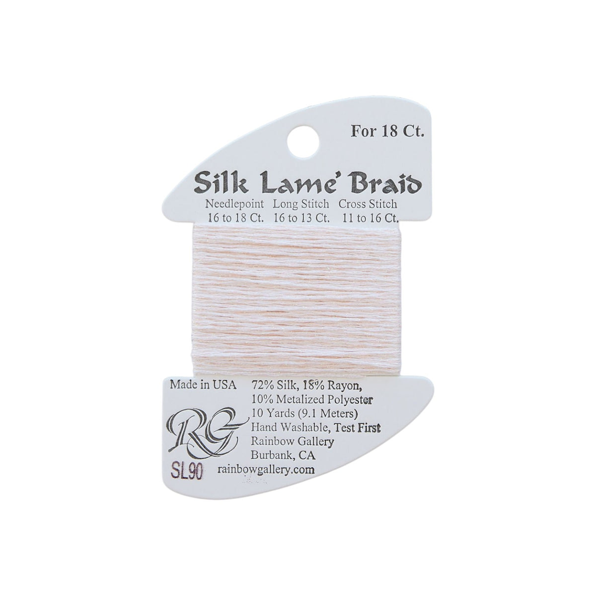 Silk Lame Braid SL90 Barely Pink
