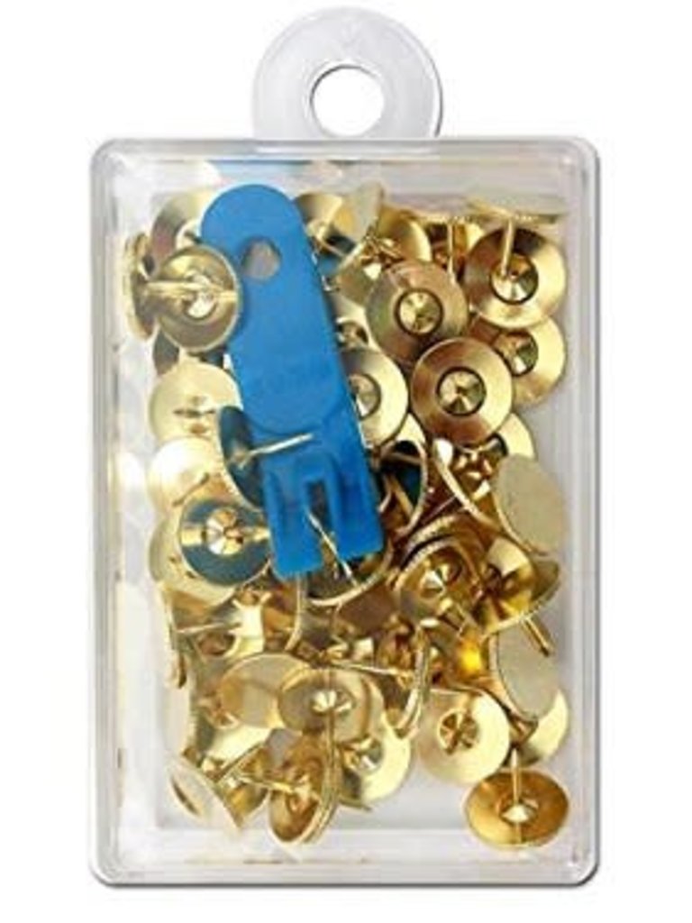 Brass Thumbtacks - Atlantic Blue Canvas