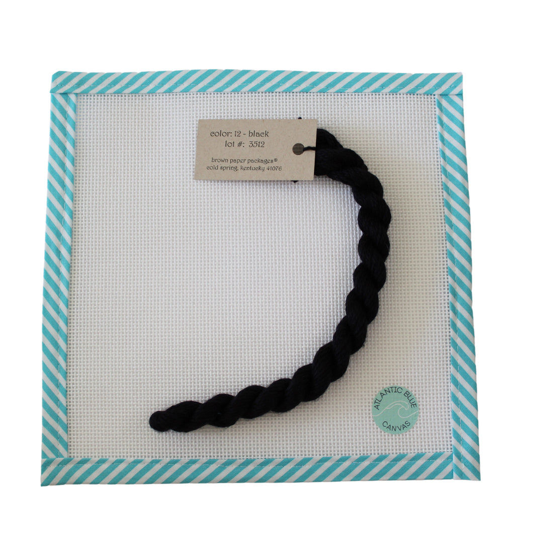 Silk & Ivory Skein - Black - 012