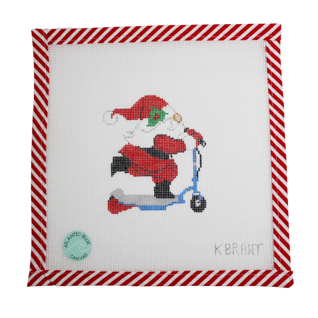 Scooter Santa - Atlantic Blue Canvas