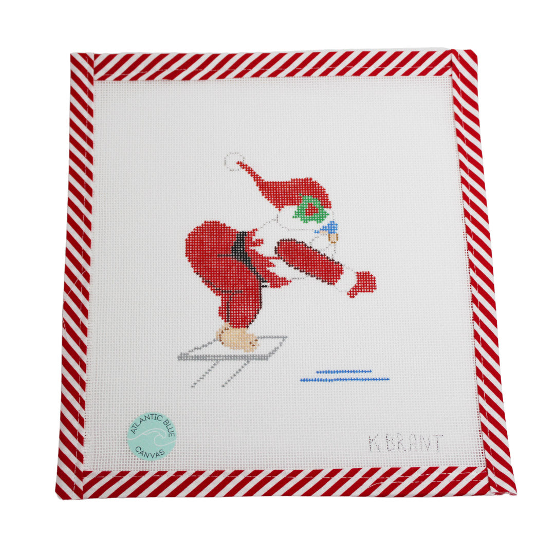 Diving/Swim Team Santa - Atlantic Blue Canvas