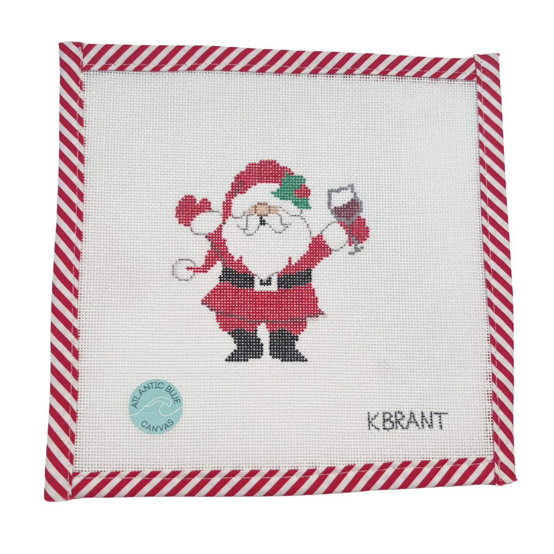 Wine Santa - Atlantic Blue Canvas