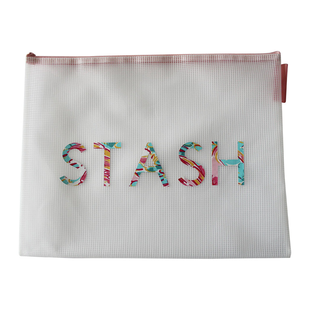XLarge Bag - STASH - Floral Font - 12 x 15