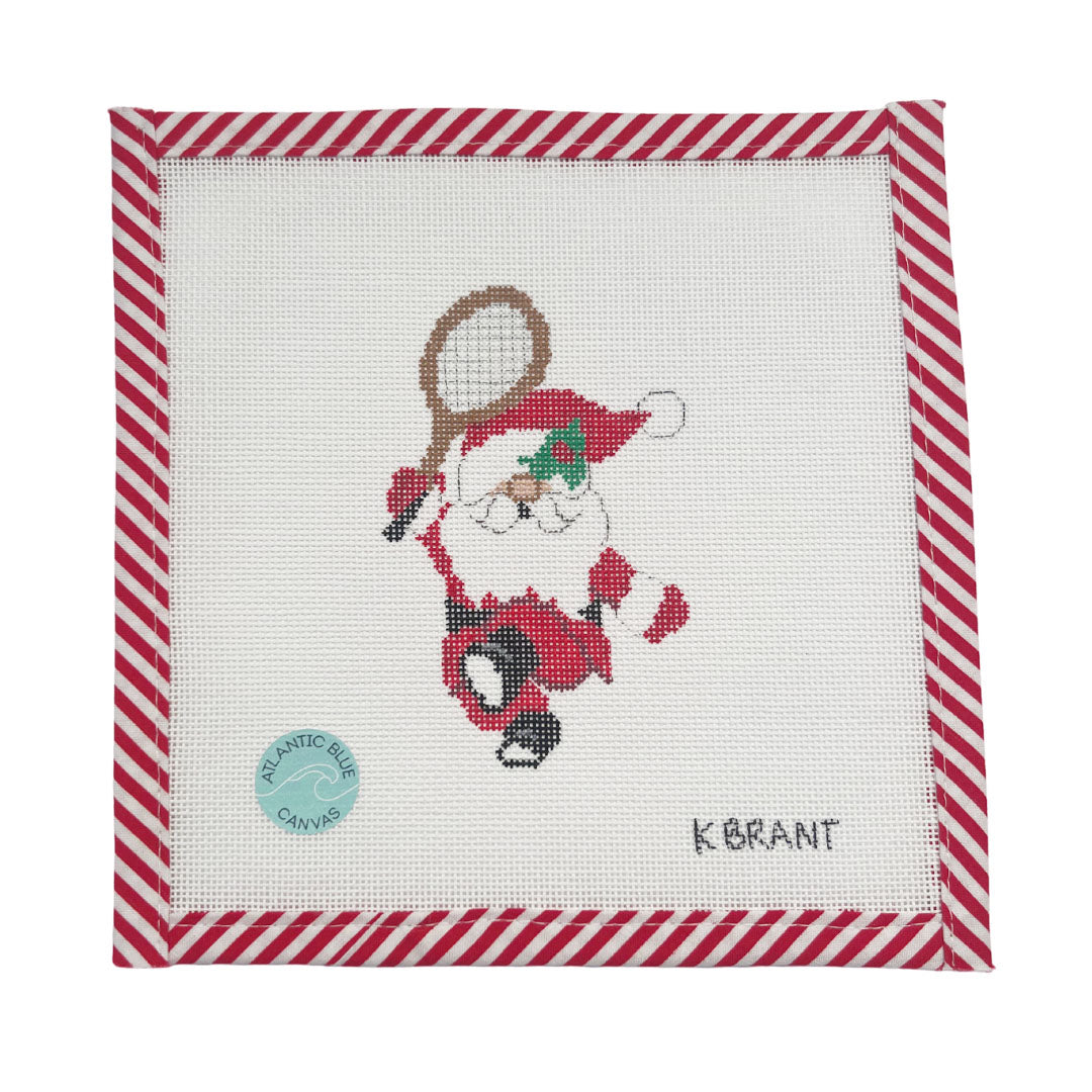 Tennis Santa - Atlantic Blue Canvas