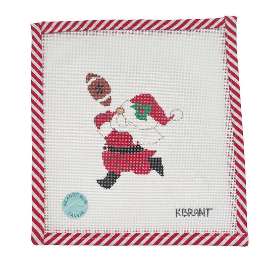 Football Santa - Atlantic Blue Canvas