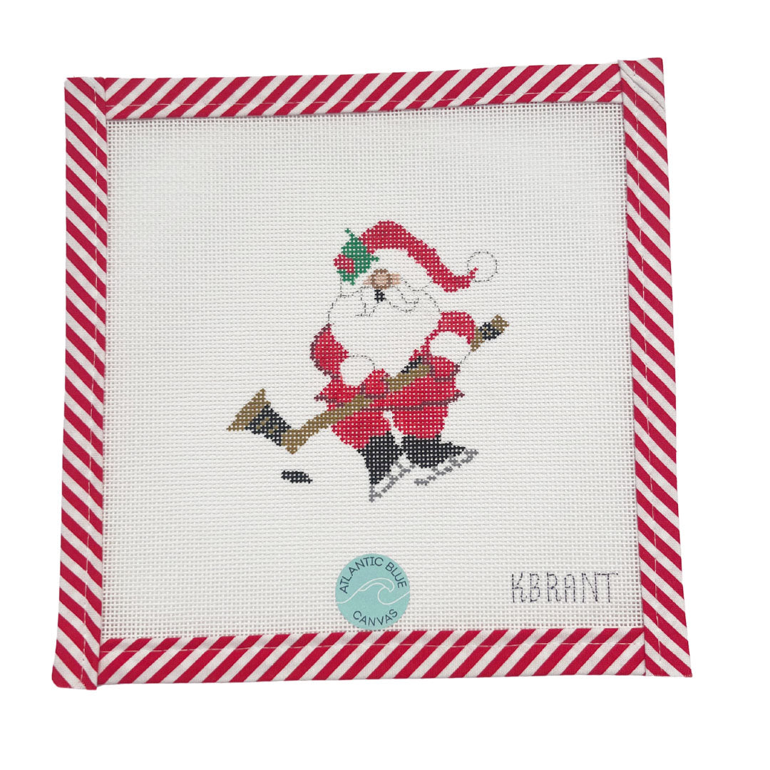 Hockey Santa - Atlantic Blue Canvas