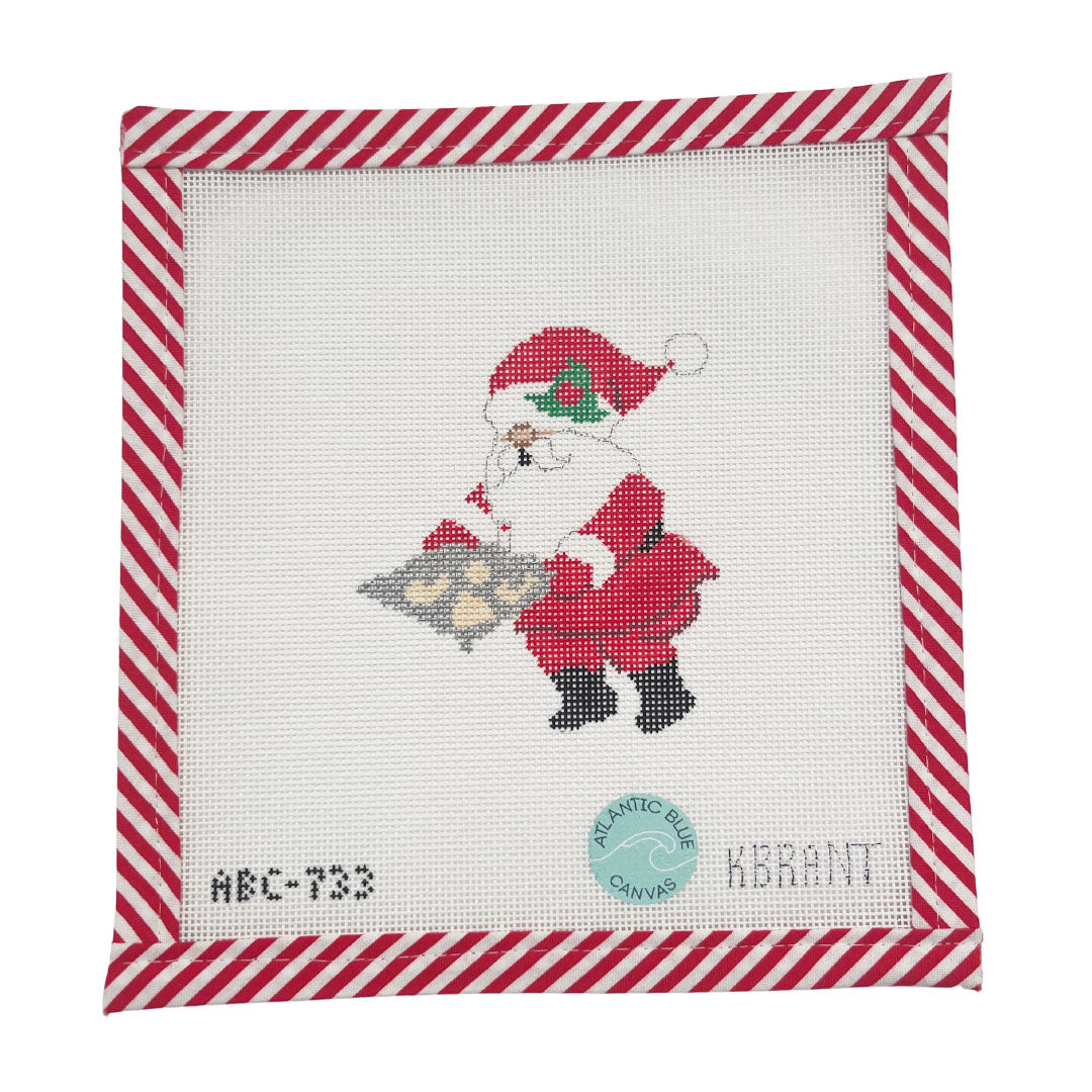 Baking Santa - Atlantic Blue Canvas