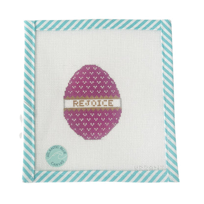Easter Egg - Rejoice - Atlantic Blue Canvas
