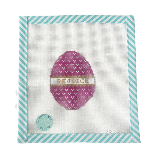 Easter Egg - Rejoice - Atlantic Blue Canvas