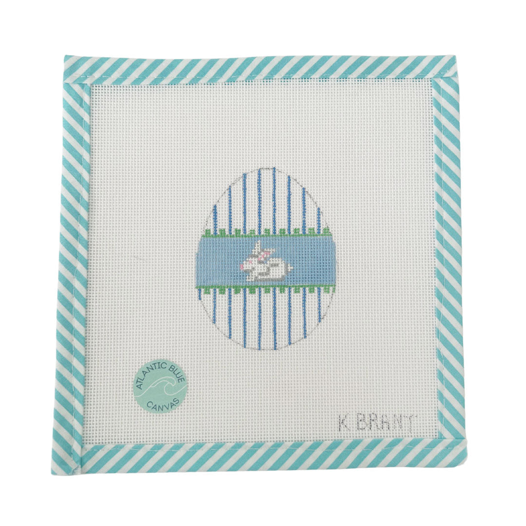 Easter Egg - Bunny - Atlantic Blue Canvas