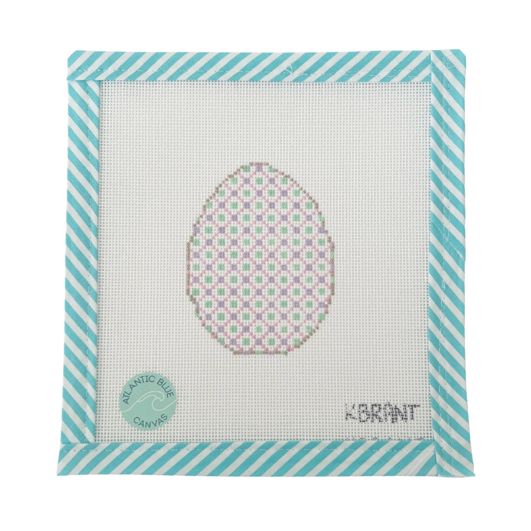 Easter Egg - Purple & Pink - Atlantic Blue Canvas