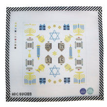 Load image into Gallery viewer, Hannukah Kaleidoscope - Atlantic Blue Canvas
