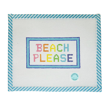 Beach Please - Atlantic Blue Canvas