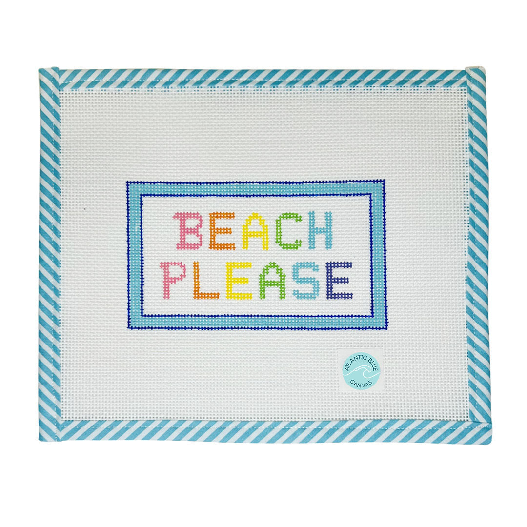 Beach Please - Atlantic Blue Canvas