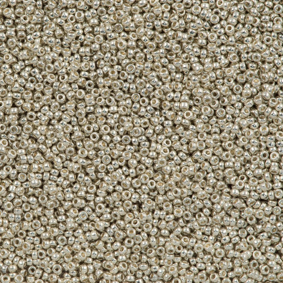 Galvanized Silver Miyuki Seed Beads Size 15 #1051