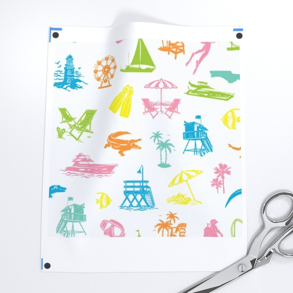 Florida Vacation Fun Fabric