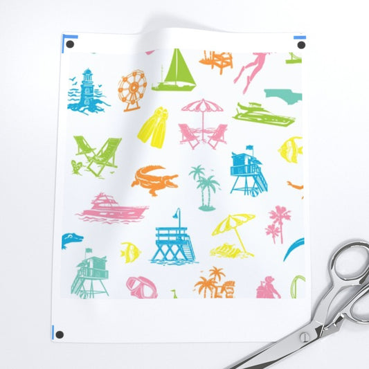 Florida Vacation Fun Fabric