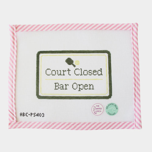 Court Closed, Bar Open - Pickleball - Atlantic Blue Canvas