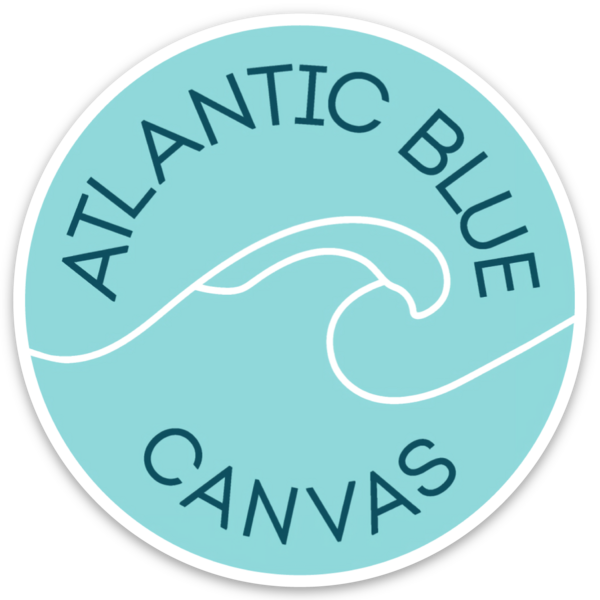 Atlantic Blue Sticker - Free Swag with Purchase - Atlantic Blue Canvas