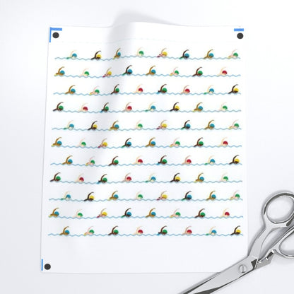 Swimmers Around the World Fabric