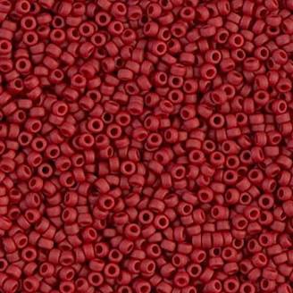 Metallic Brick Red Miyuki Seed Beads Size 15 #2040