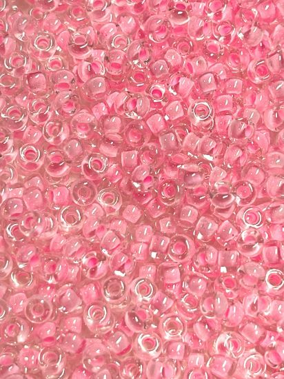 Pink Lined Crystal Miyuki Seed Beads Size 15 #207