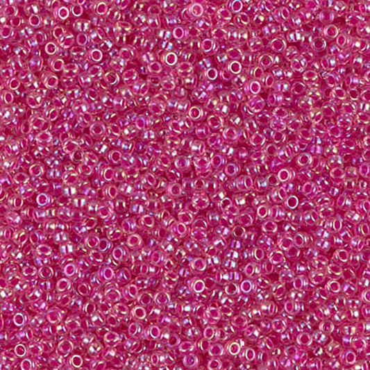Hot Pink Lined Crystal Miyuki Seed Beads Size 15 #355