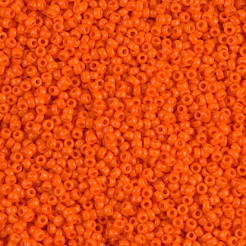 Opaque Orange Miyuki Seed Beads Size 15 #406