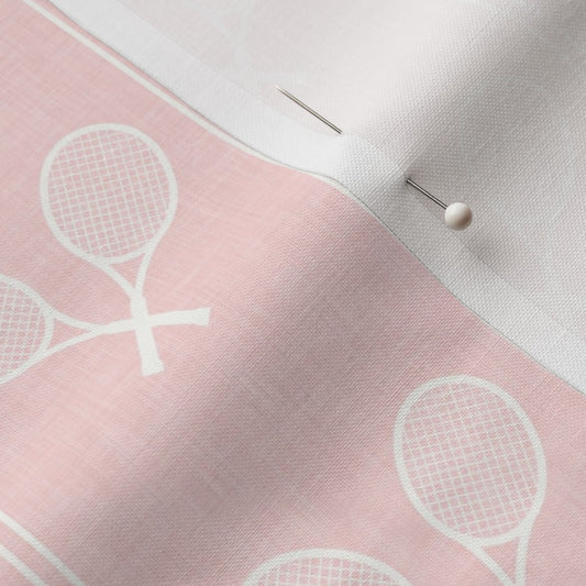 Tennis Racquets Fabric (Pink/White)