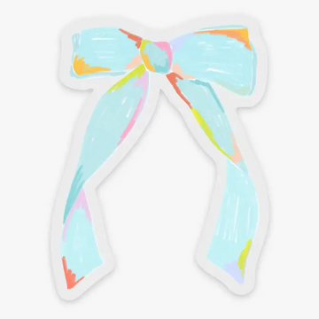 Blue Bow Sticker