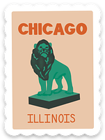 Chicago Travel Book Sticker