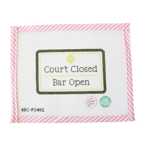Court Closed, Bar Open - Tennis - Atlantic Blue Canvas