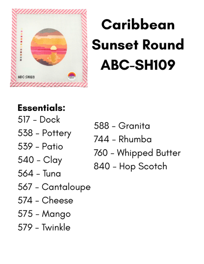 Caribbean Sunset Round