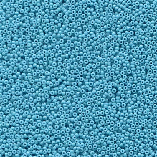 Opaque Dyed Aqua Blue Miyuki Seed Beads Size 15 #4478