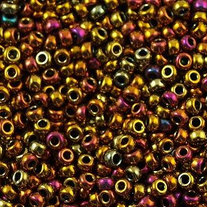 Metallic Gold Iris Miyuki Seed Beads Size 15 #462