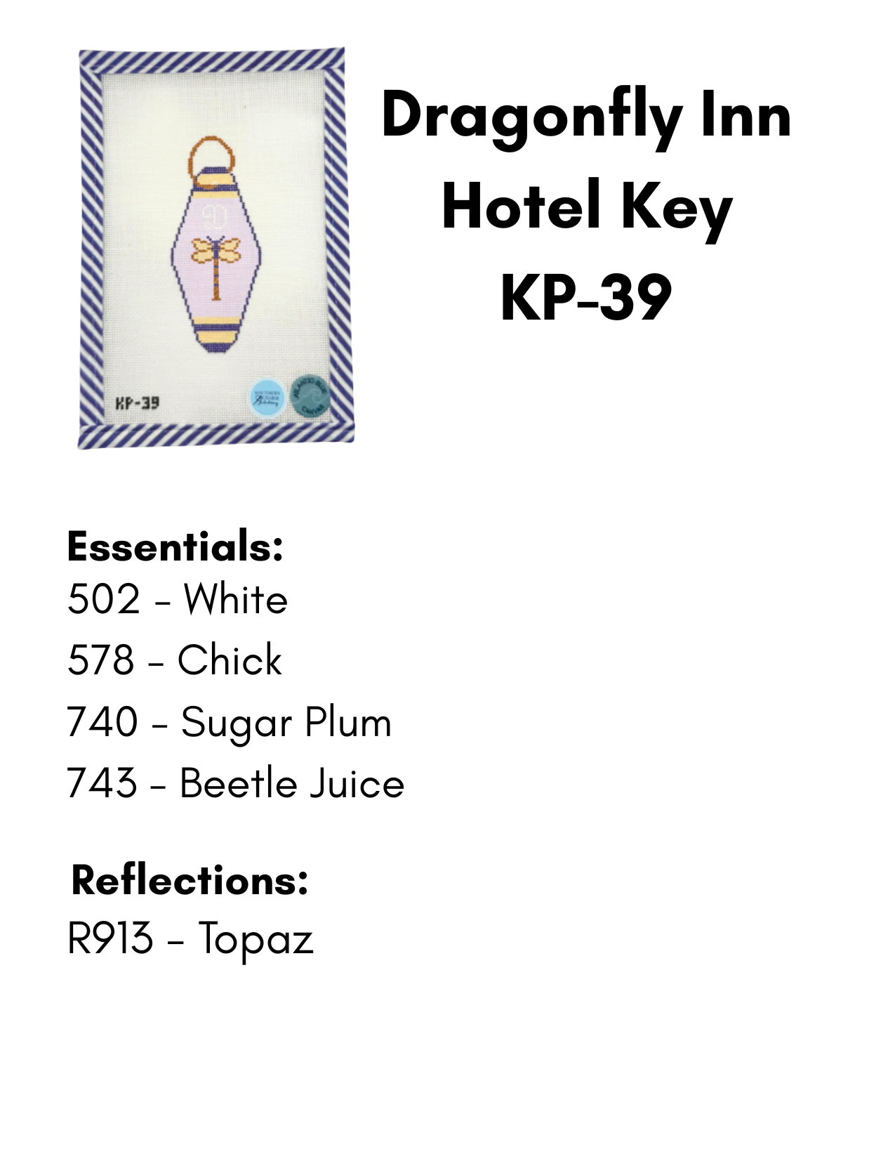 Dragonfly Inn Hotel Key