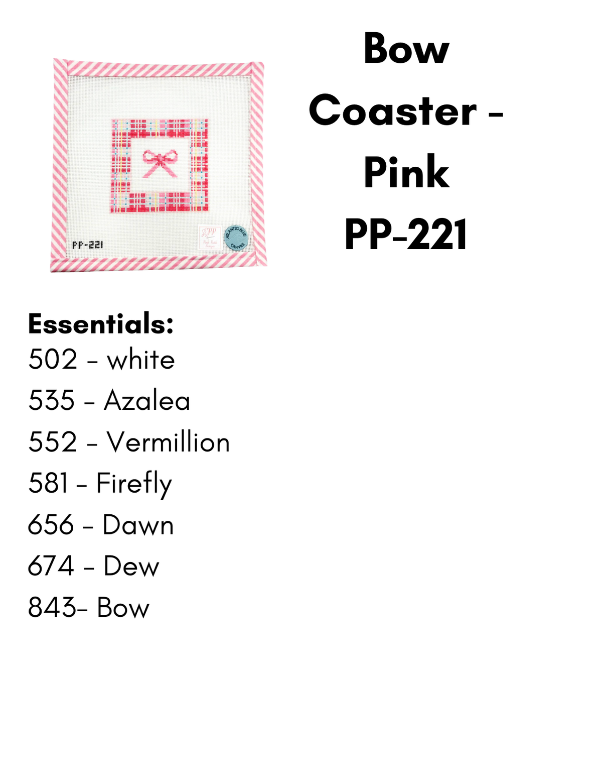 Bow Coaster - Pink