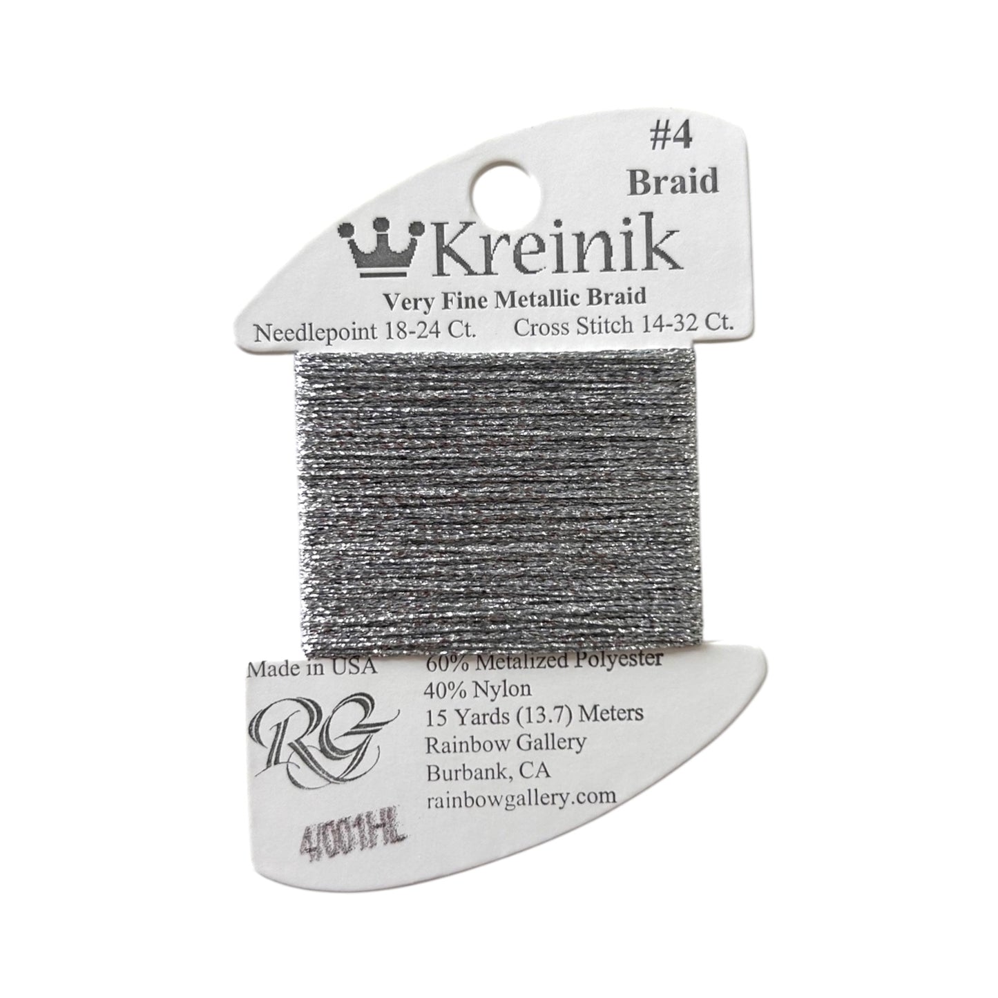 Kreinik #4 Braid - 4/001HL
